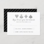 Cartons Réponse Mariage Silver Black Las Vegas Signé Drôle Libellé<br><div class="desc">Une élégante carte de réponse Mariage Las Vegas en argent et noir avec une carte amusante jouant le libellé pour les choix rsvp et un faux argent avec des combinaisons de cartes pour les symboles de clubs de diamants, pique et coeur à travers le sommet. La conception de typographie est...</div>