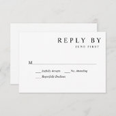 Cartons Réponse Mariage simple (Devant / Derrière)