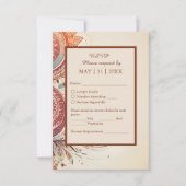 Cartons Réponse mariage simple beige boho chic (Devant)