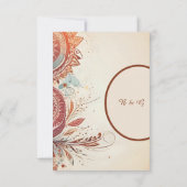 Cartons Réponse mariage simple beige boho chic (Dos)