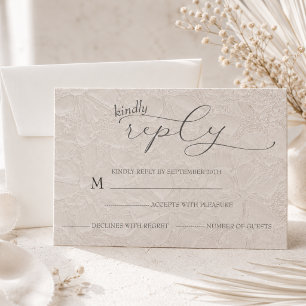 Cartons Réponse Mariage Simple Gris