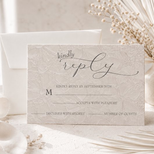 Cartons Réponse Mariage Simple Gris