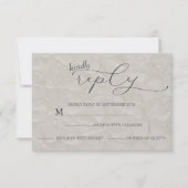 Cartons Réponse Mariage Simple Gris (Devant)
