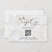 Cartons Réponse Mariage Simple Moderne QR (Devant)