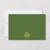 Cartons Réponse Mariage St Patrick’s Day en vert de trèfle irlanda (Dos)