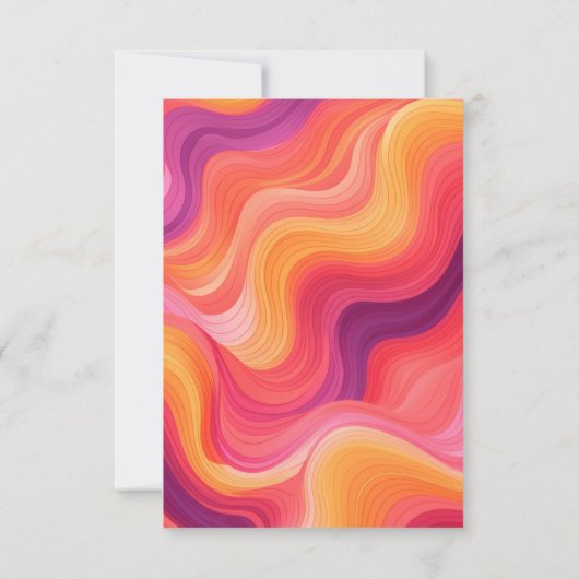 Cartons Réponse Mariage super Retro Rose et Orange Arch (Dos)