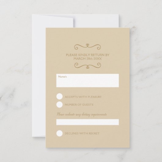 Cartons Réponse Mariage sur la plage d'art de mer (Dos)