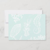 Cartons Réponse Mariage sur la plage de Costal (Dos)