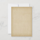 Cartons Réponse Mariage sur papier vélin médiéval à motif de vigne (Dos)