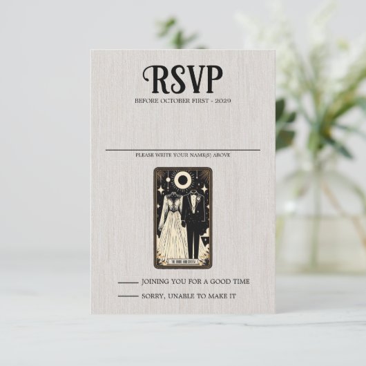 Cartons Réponse Mariage Tarot (Debout devant)