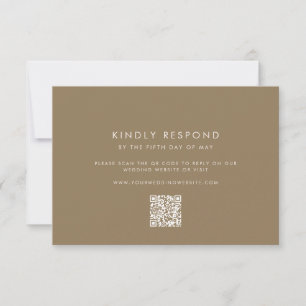 Cartons Réponse Mariage Taupe