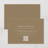 Cartons Réponse Mariage Taupe (Devant / Derrière)