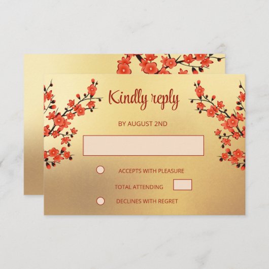 Cartons Réponse Mariage tibétain sans fin (Devant / Derrière)