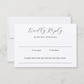 Cartons Réponse Mariage traditionnel élégant (Devant)