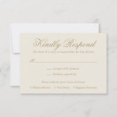 Cartons Réponse Mariage traditionnel ivoire élégant (Devant)