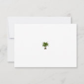 Cartons Réponse Mariage tropical Feuille Palm Tree (Dos)