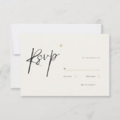 Cartons Réponse Mariage Typographique Calligraphique Minimal (Devant)