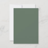 Cartons Réponse Mariage Vert et Beige avec Feuillage (Dos)
