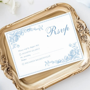 Cartons Réponse Mariage Victorian Dusty Blue