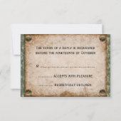 Cartons Réponse Mariage victorien Steampunk Soiree (Dos)