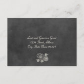 Cartons Réponse Mariage vintage Black Chalkboard (Dos)