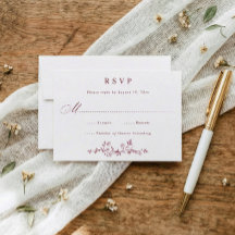 Mariage Vintage Floral Rouge Bourgogne Foncé Franç