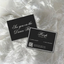 Mariage Vintage Luxe Noir Code QR