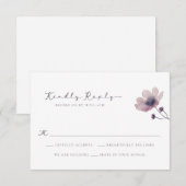 Cartons Réponse Mariage Violet (Devant / Derrière)