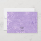 Cartons Réponse Mariage violet d'aquarelle violette (Dos)