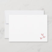 Cartons Réponse Mariage Whimsical Rouge Quirky tiré à la main (Dos)