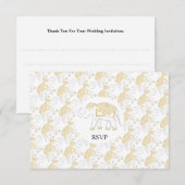 Cartons Réponse Mariages de destination à l'étranger Thaïlande RSV (Devant / Derrière)