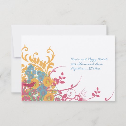 Cartons Réponse Mariages personnalisés (Dos)