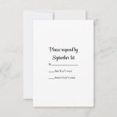 Cartons Réponse Mariée en Bottes Cowboy avec Sunflower Wedding RSV (Dos)