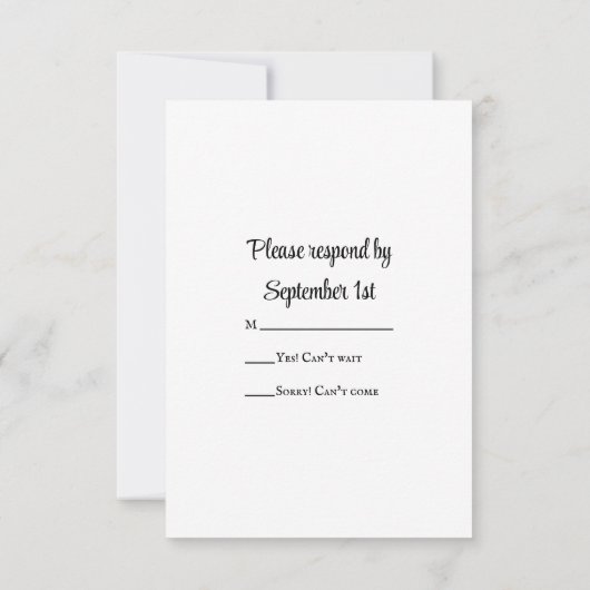 Cartons Réponse Mariée en Bottes Cowboy avec Sunflower Wedding RSV (Dos)