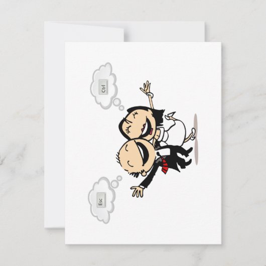 Cartons Réponse Mariés à peine (Devant)