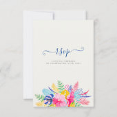 Cartons Réponse Marine Blue Rose Wild Rain Forest Mariage À feuill (Dos)