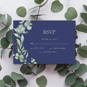 Cartons Réponse Marine Green Eucalyptus Mariage