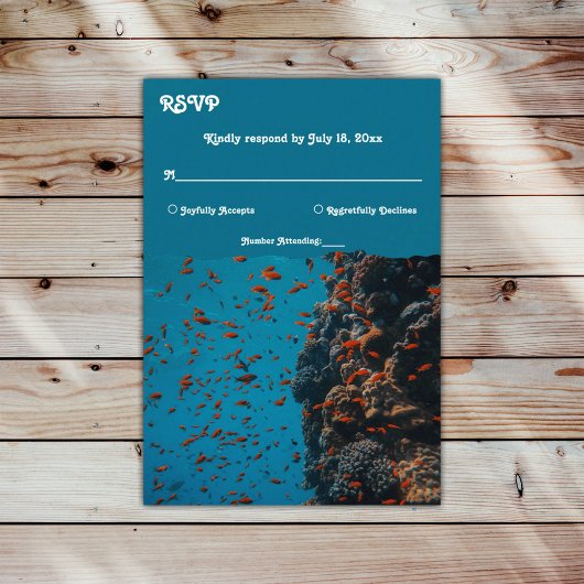 Cartons Réponse Marine sous-marine Sea Fish Reefs Ocean Beach Mari