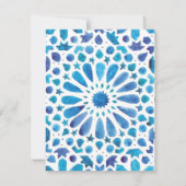 Cartons Réponse Marocain Carrelage Bleu choix de repas (Dos)