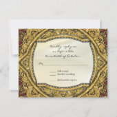 Cartons Réponse Marocaine Scroll Gold Parties scintillant Élégant (Devant)