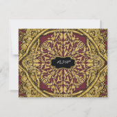 Cartons Réponse Marocaine Scroll Gold Parties scintillant Élégant (Dos)