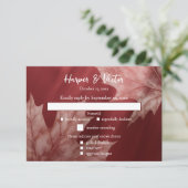 Cartons Réponse maroon feuille accent 3 choix de repas (Debout devant)