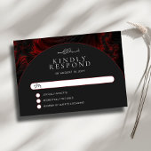 Cartons Réponse Maroon Minimal Élégant B&W Mariage musulman islami