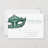 Cartons Réponse Mascarade vert | Mardi Gras Emerald Vibrant (Devant)