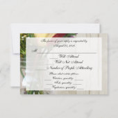 Cartons Réponse Mason Jar avec Rose et Fleur sauvage (Dos)