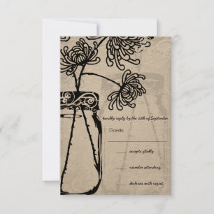 Cartons Réponse Mason romantique Jar Shadows Mariage damassé