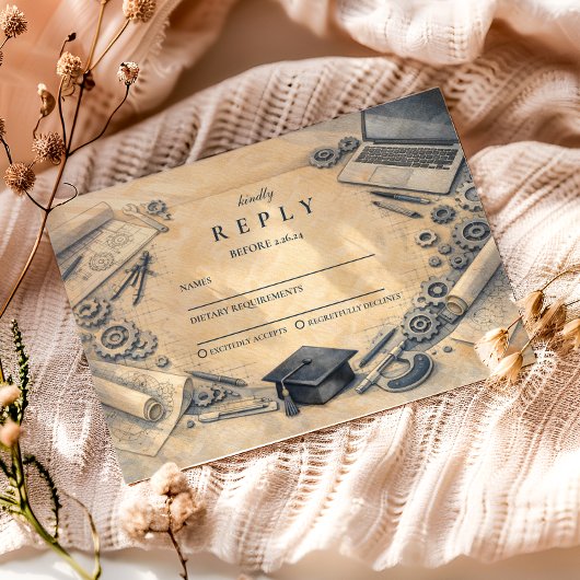 Cartons Réponse Mechanical Engineering Graduation Party