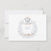 Cartons Réponse Medieval Fantasy Frame Blue Gold Etching Wedding (Dos)