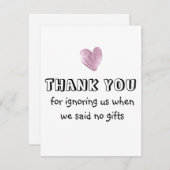 Cartons Réponse Merci de nous avoir ignorés quand on a dit pas de (Devant / Derrière)