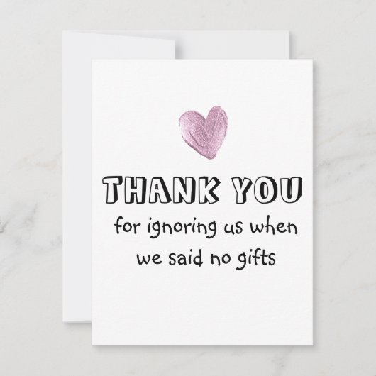 Cartons Réponse Merci De Nous Ignorer Quand Nous Avons Dit Aucun D (Devant)